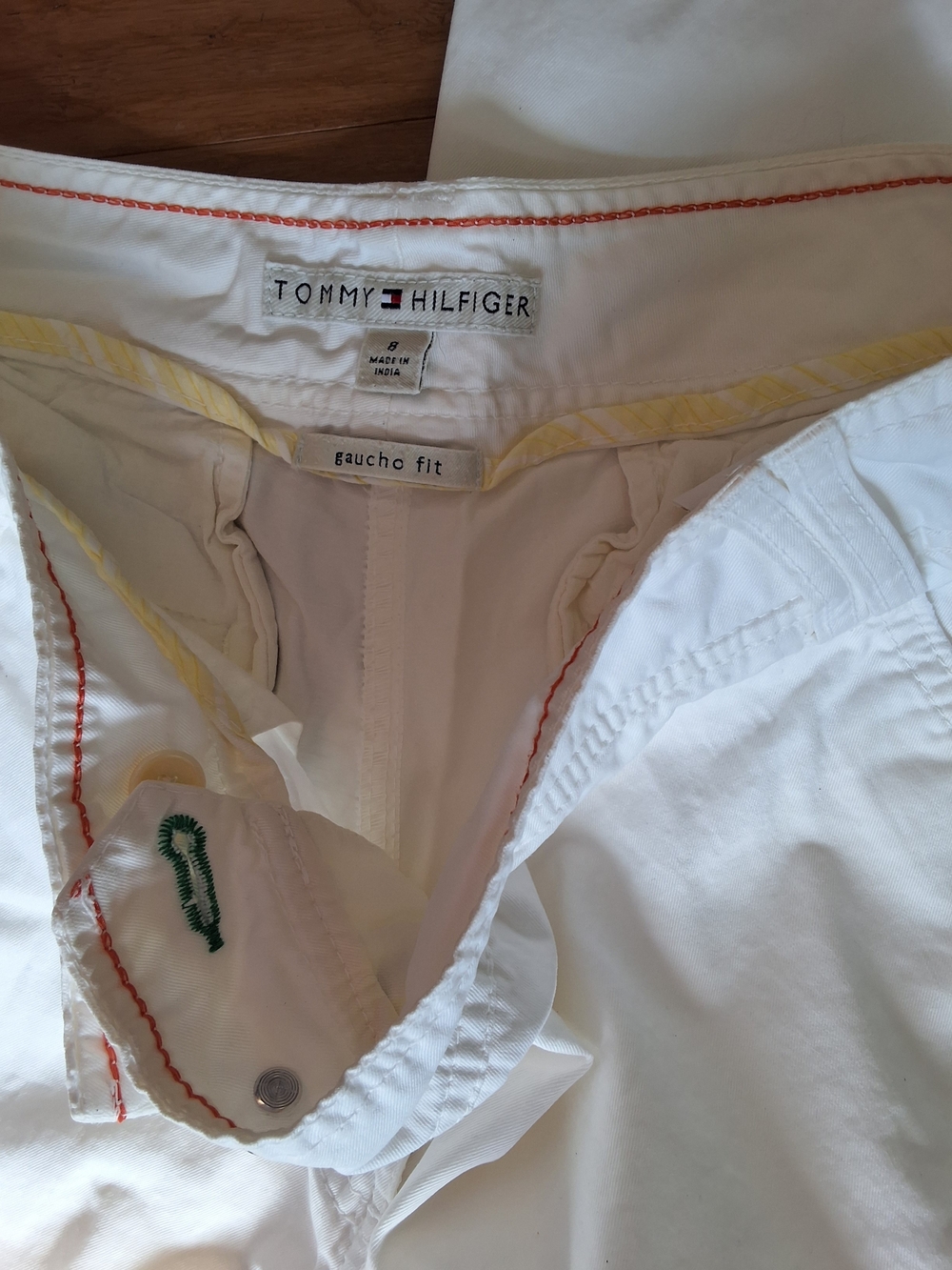 Tommy Hilfiger White Gaucho Fit Pants